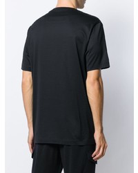 T-shirt à col rond imprimé noir et blanc Z Zegna