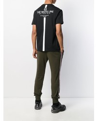 T-shirt à col rond imprimé noir et blanc Les Hommes Urban