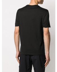 T-shirt à col rond imprimé noir et blanc Emporio Armani