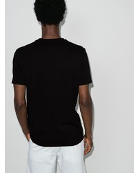 T-shirt à col rond imprimé noir et blanc BOSS