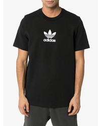 T-shirt à col rond imprimé noir et blanc adidas