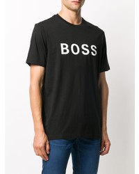 T-shirt à col rond imprimé noir et blanc BOSS HUGO BOSS