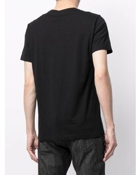 T-shirt à col rond imprimé noir et blanc Emporio Armani