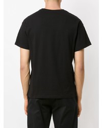 T-shirt à col rond imprimé noir et blanc Emporio Armani