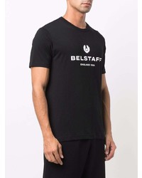 T-shirt à col rond imprimé noir et blanc Belstaff