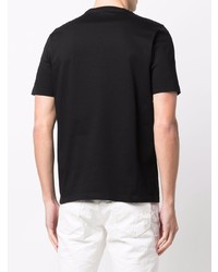 T-shirt à col rond imprimé noir et blanc DSQUARED2