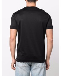 T-shirt à col rond imprimé noir et blanc Emporio Armani