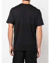 T-shirt à col rond imprimé noir et blanc MSGM