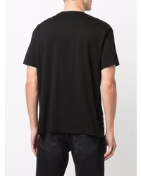 T-shirt à col rond imprimé noir et blanc Amiri