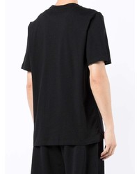 T-shirt à col rond imprimé noir et blanc MSGM