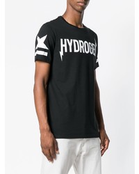 T-shirt à col rond imprimé noir et blanc Hydrogen