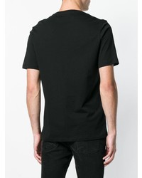 T-shirt à col rond imprimé noir et blanc Helmut Lang