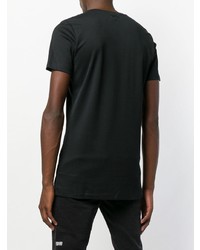 T-shirt à col rond imprimé noir et blanc Diesel Black Gold