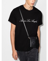 T-shirt à col rond imprimé noir et blanc Amiri