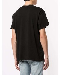 T-shirt à col rond imprimé noir et blanc Amiri