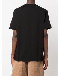 T-shirt à col rond imprimé noir et blanc Amiri