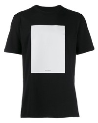 T-shirt à col rond imprimé noir et blanc Maison Margiela