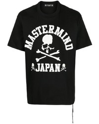 T-shirt à col rond imprimé noir et blanc Mastermind Japan