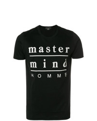 T-shirt à col rond imprimé noir et blanc Mastermind Japan