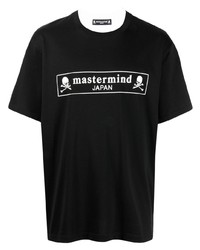 T-shirt à col rond imprimé noir et blanc Mastermind World