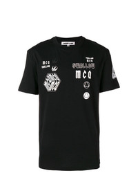 T-shirt à col rond imprimé noir et blanc McQ Alexander McQueen