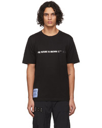 T-shirt à col rond imprimé noir et blanc McQ