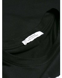 T-shirt à col rond imprimé noir et blanc Versace Collection