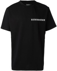 T-shirt à col rond imprimé noir et blanc Misbhv