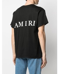 T-shirt à col rond imprimé noir et blanc Amiri