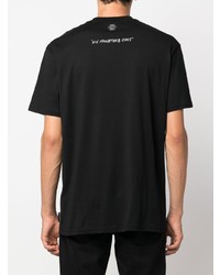 T-shirt à col rond imprimé noir et blanc Philipp Plein