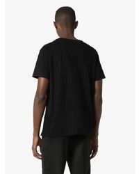 T-shirt à col rond imprimé noir et blanc Valentino