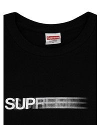 T-shirt à col rond imprimé noir et blanc Supreme