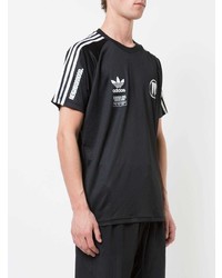 T-shirt à col rond imprimé noir et blanc adidas