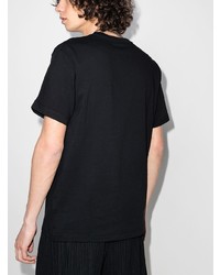 T-shirt à col rond imprimé noir et blanc Yohji Yamamoto