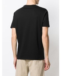 T-shirt à col rond imprimé noir et blanc Emporio Armani