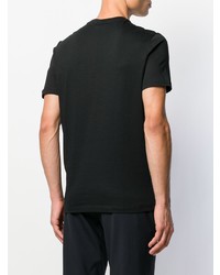 T-shirt à col rond imprimé noir et blanc Emporio Armani