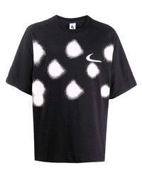 T-shirt à col rond imprimé noir et blanc Nike X Off-White