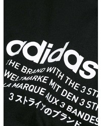 T-shirt à col rond imprimé noir et blanc adidas