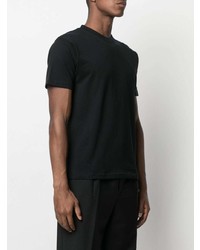 T-shirt à col rond imprimé noir et blanc Yohji Yamamoto