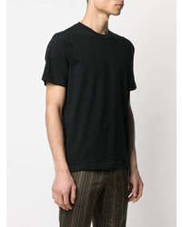 T-shirt à col rond imprimé noir et blanc Yohji Yamamoto