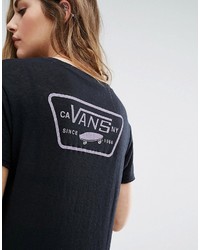 T-shirt à col rond imprimé noir et blanc Vans