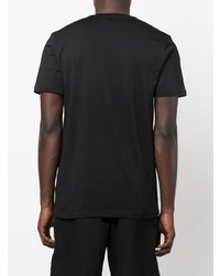 T-shirt à col rond imprimé noir et blanc Moschino