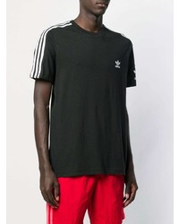 T-shirt à col rond imprimé noir et blanc adidas