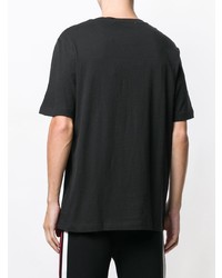 T-shirt à col rond imprimé noir et blanc Calvin Klein Jeans