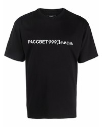 T-shirt à col rond imprimé noir et blanc PACCBET