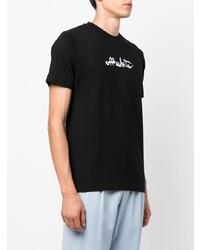 T-shirt à col rond imprimé noir et blanc Off-White