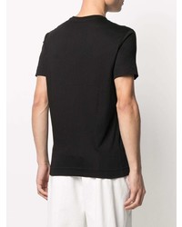 T-shirt à col rond imprimé noir et blanc Emporio Armani