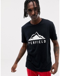 T-shirt à col rond imprimé noir et blanc Penfield