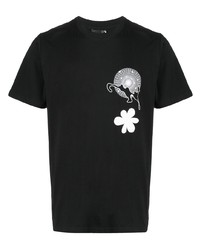 T-shirt à col rond imprimé noir et blanc Perks And Mini