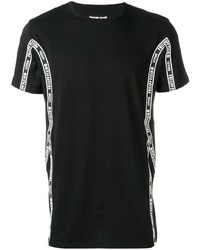 T-shirt à col rond imprimé noir et blanc Philipp Plein